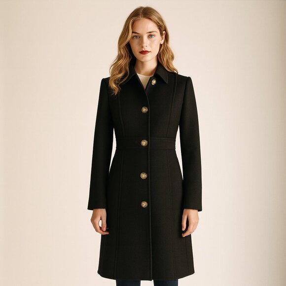 J. Crew Classic lady day coat in Italian double-cloth wool Black - Picture 8 of 8